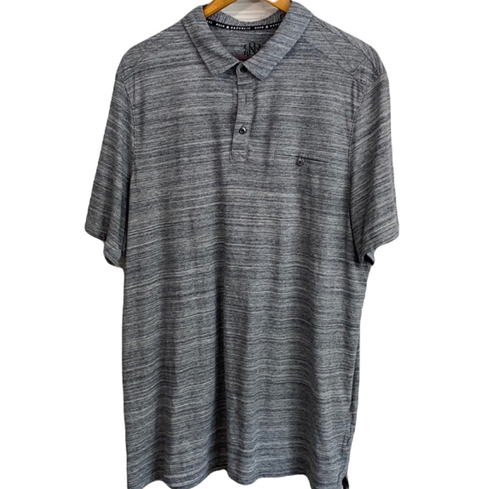 Rock & Republic XXL TALL heathered grey polo